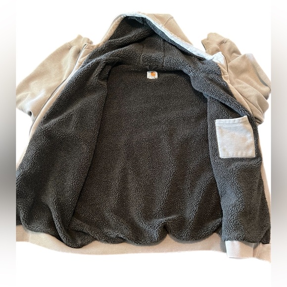 Carhartt Sherpa Lined Zip Front Hooded Sweatshirt 100072 *DISCONTINUED STYLE* - Picture 5 of 12